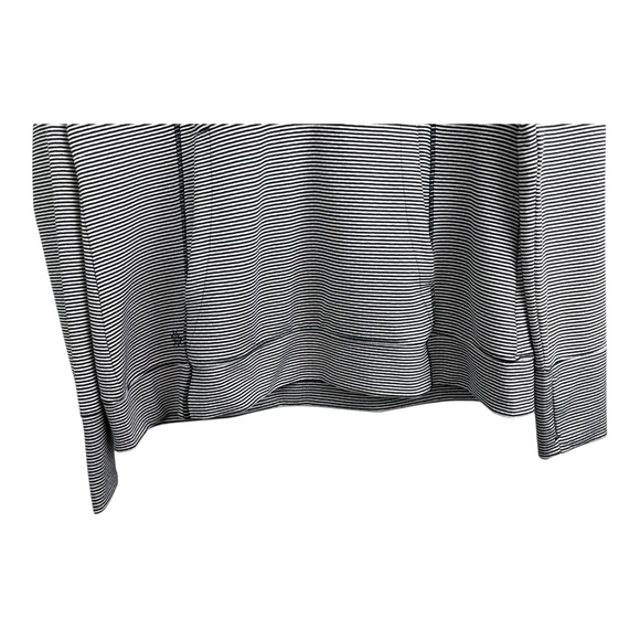 Athleta Hoodie Womens Large Navy White Stripe Half Zip Pullover Soft Pocket - Picture 4 of 14